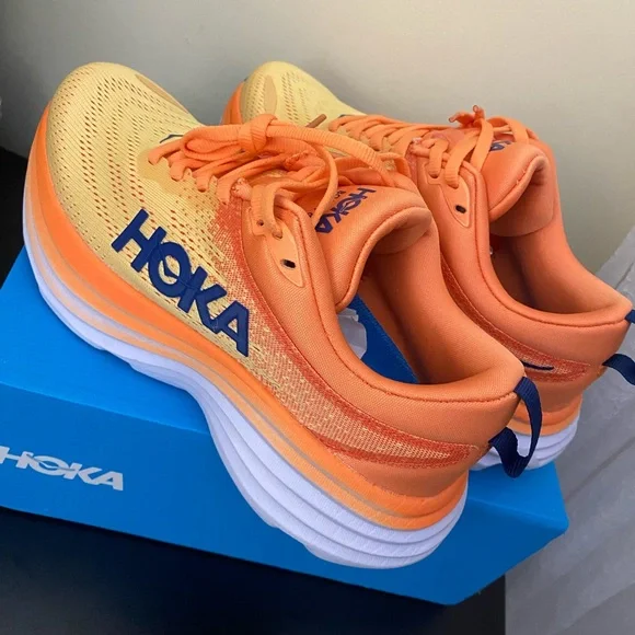 Hoka One One Men's Bondi 8 Running Sneaker Shoes, Size -M7-W8 - Picture 1 of 8